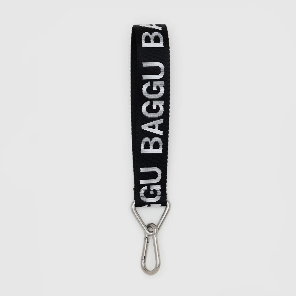 ✨BNWT - BAGGU Logo Keychain - Black + White✨